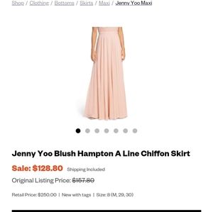 Jenny Yoo Blush Hamptons Chiffon Skirt